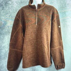 Men's Brown Quarter-Zip Sweater